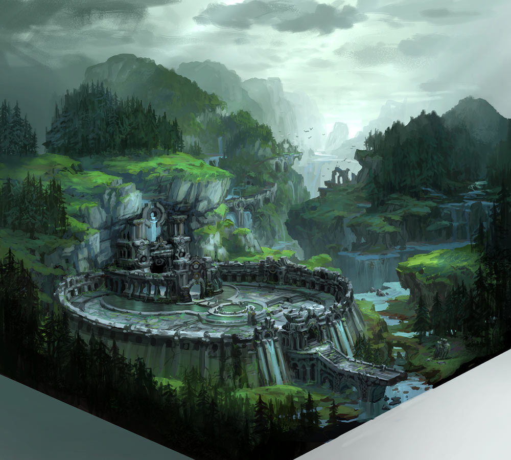 Chasm Landscape Art from Darksiders II