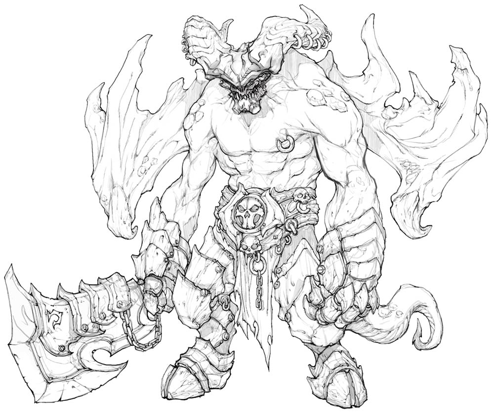 Monster Sketch from Darksiders II