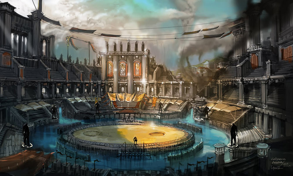 Coliseum Arena Art from God of War III