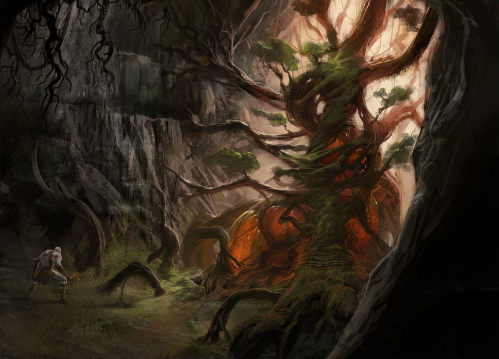 Gaia Heart Chamber Art from God of War III