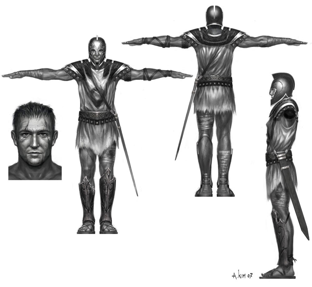 Greek Soldier Art from God of War III