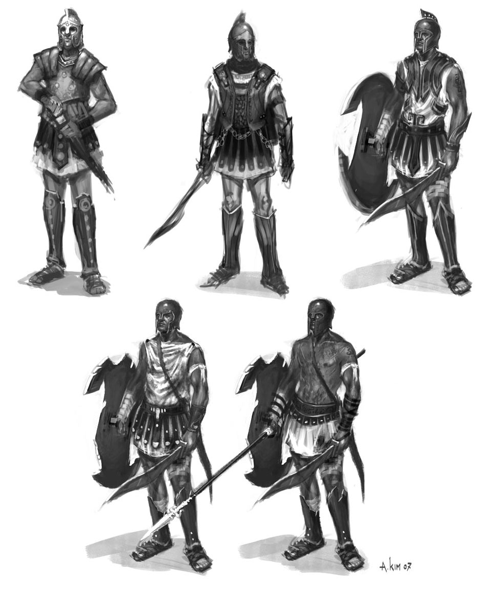 Greek Soldier Concept Art from God of War III