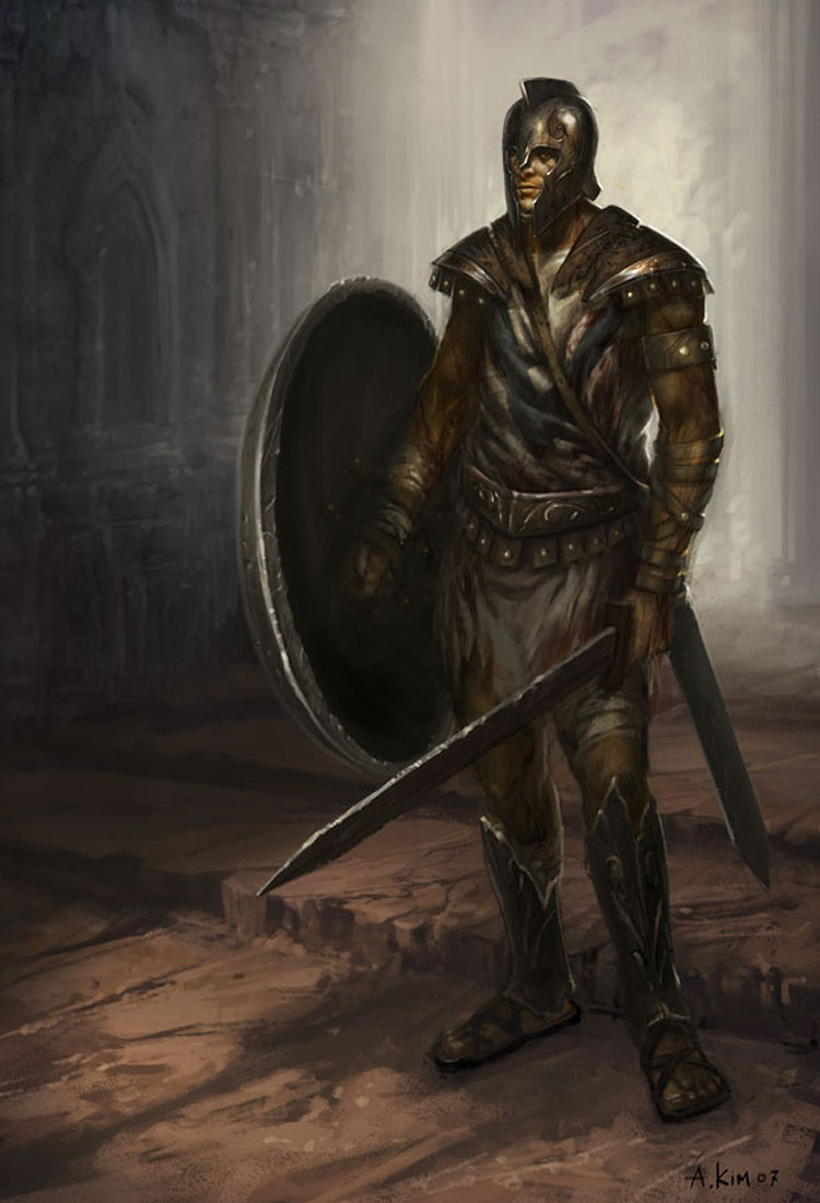 Greek Soldier Art from God of War III