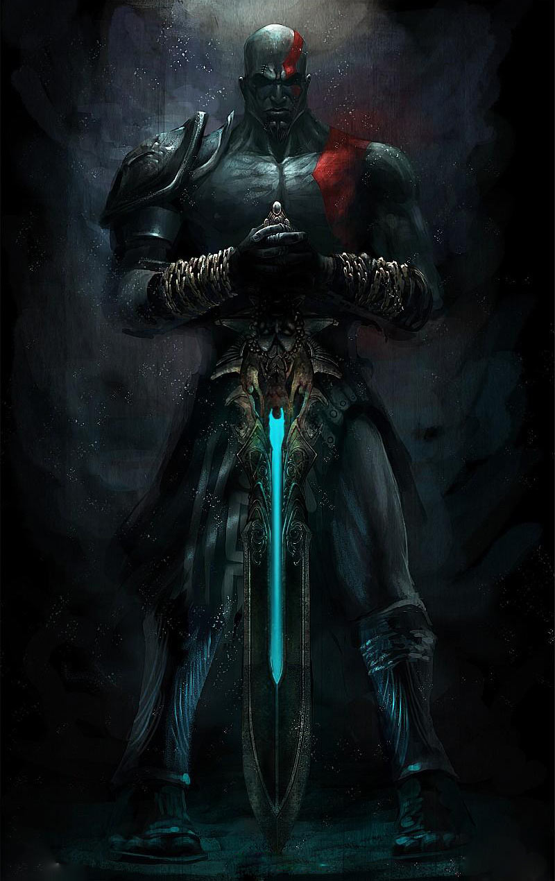 Kratos & Blade of Olympus Art from God of War III