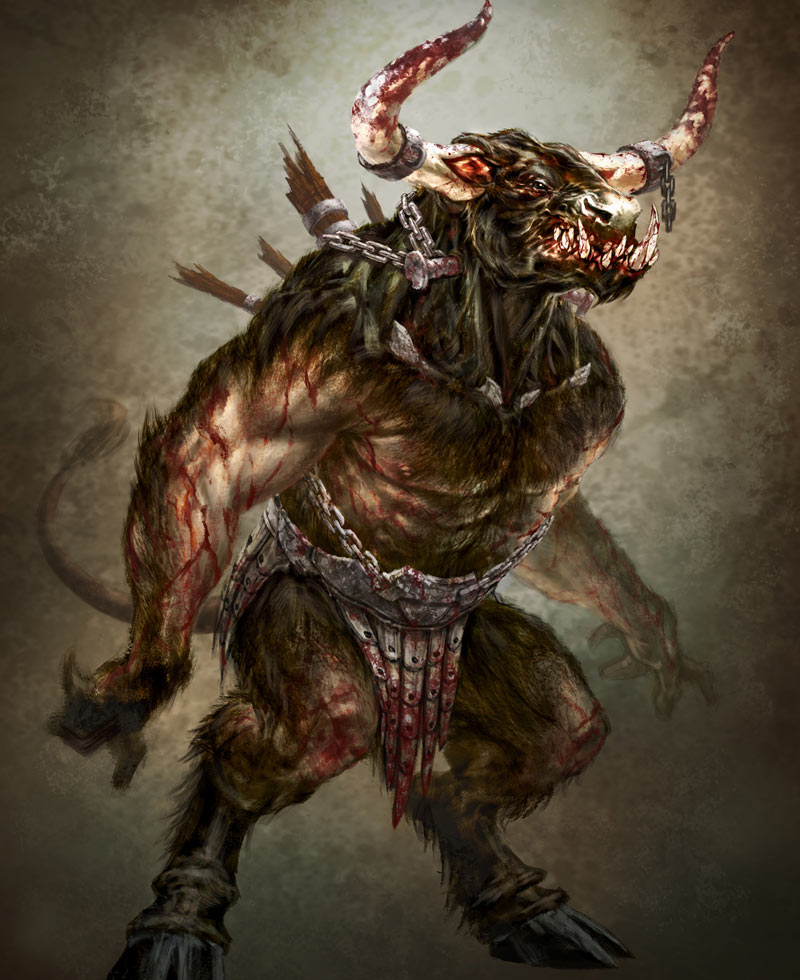 Minotaur Art from God of War III