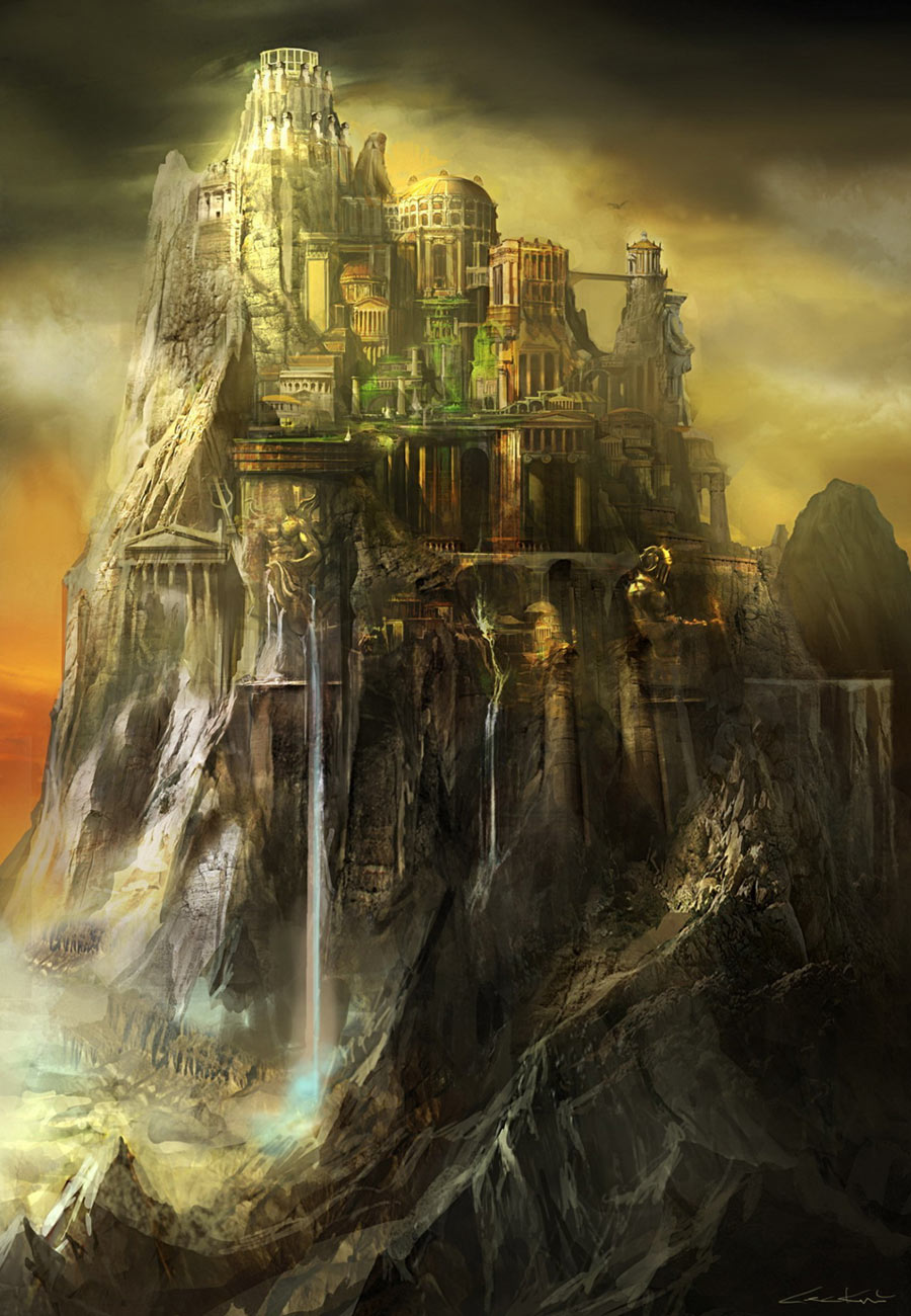Mount Olympus Art from God of War III