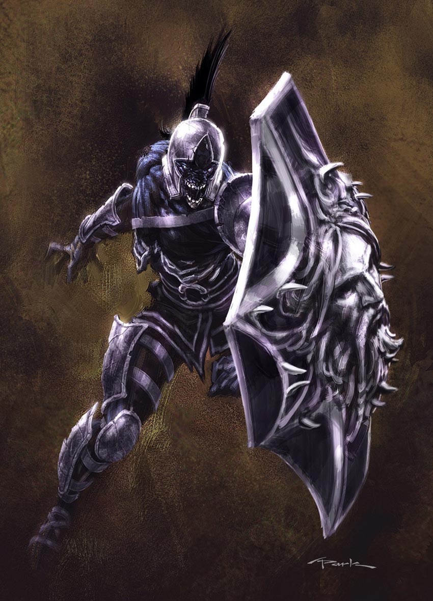 Shield Sentry Art from God of War III