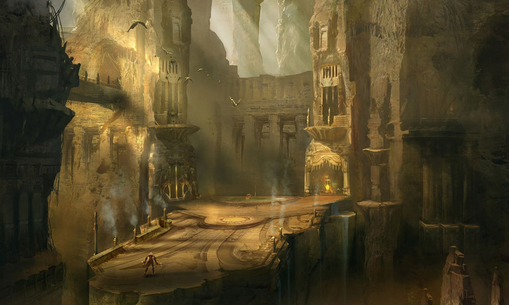 Three Judges Entrance Art from God of War III