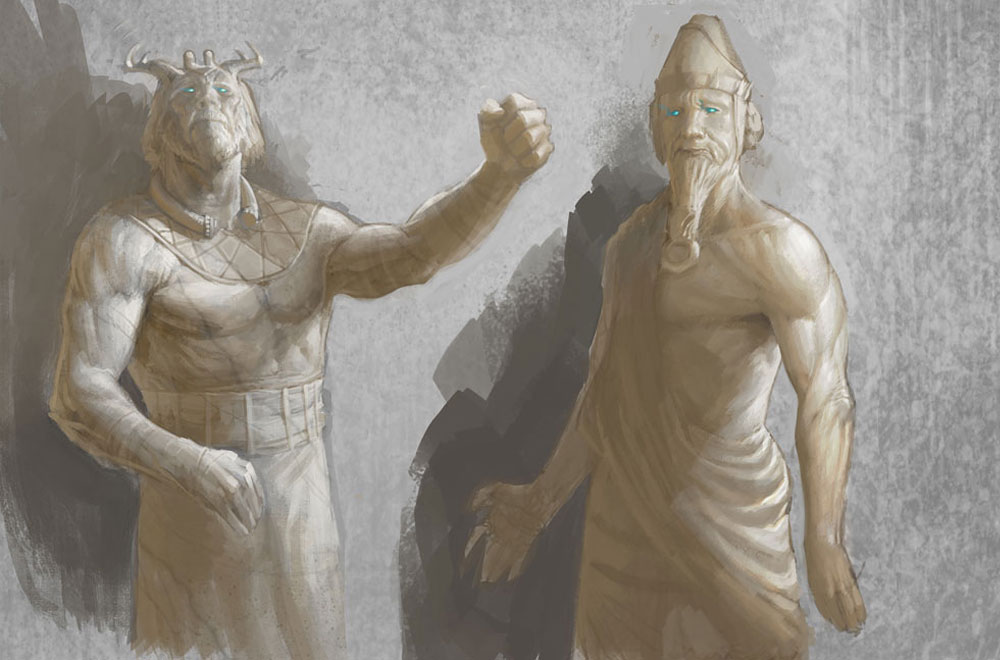 Three Judges Art from God of War III