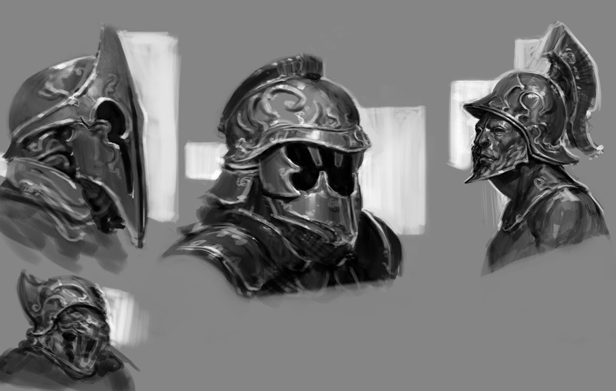 Brute Helmet Art from God of War: Ascension