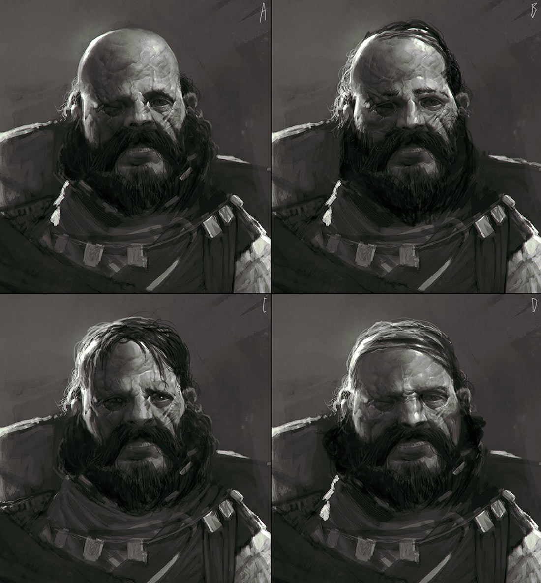 Civilian Faces Art from God of War: Ascension