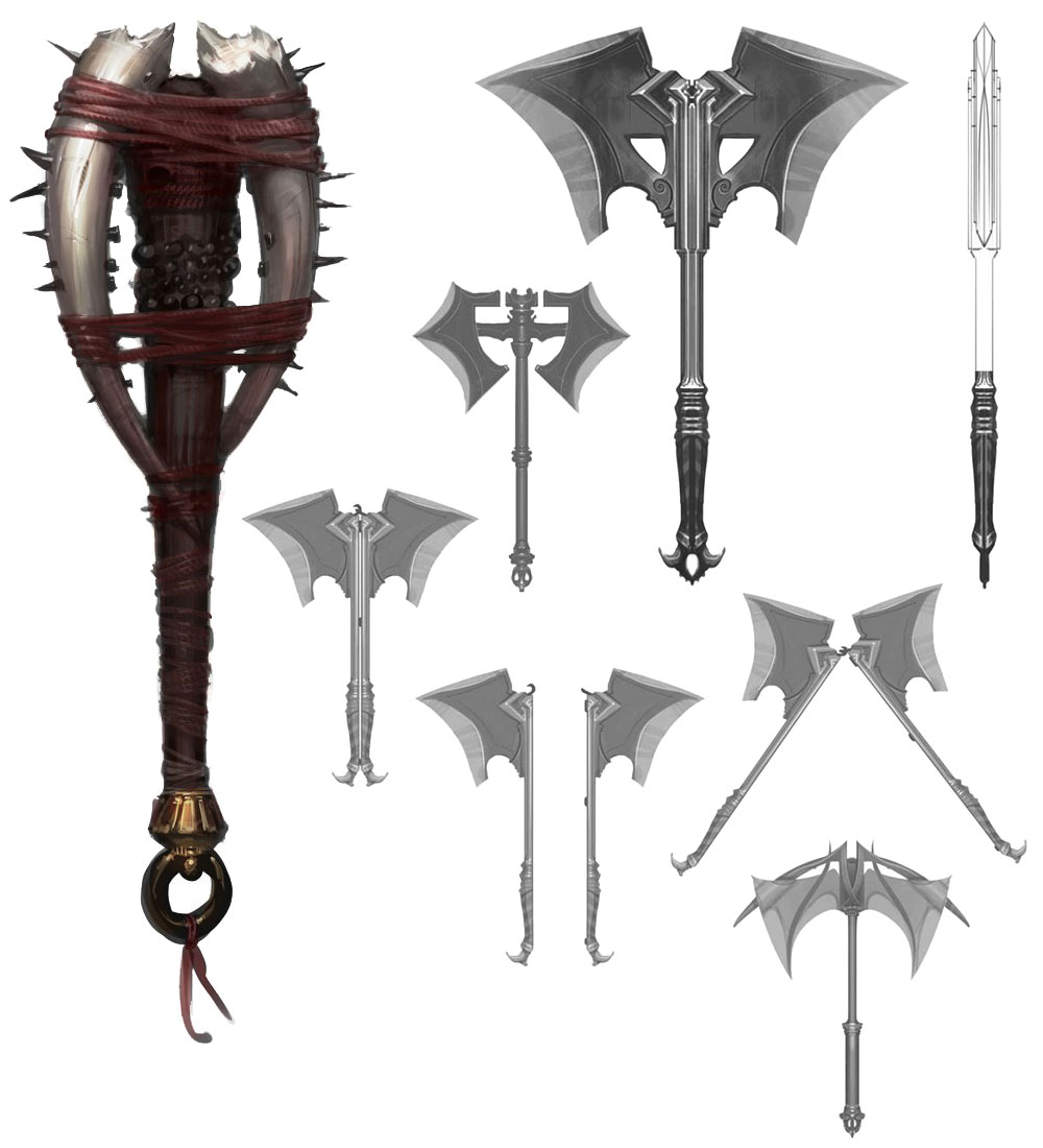 Elephantaur Weapons Art from God of War: Ascension