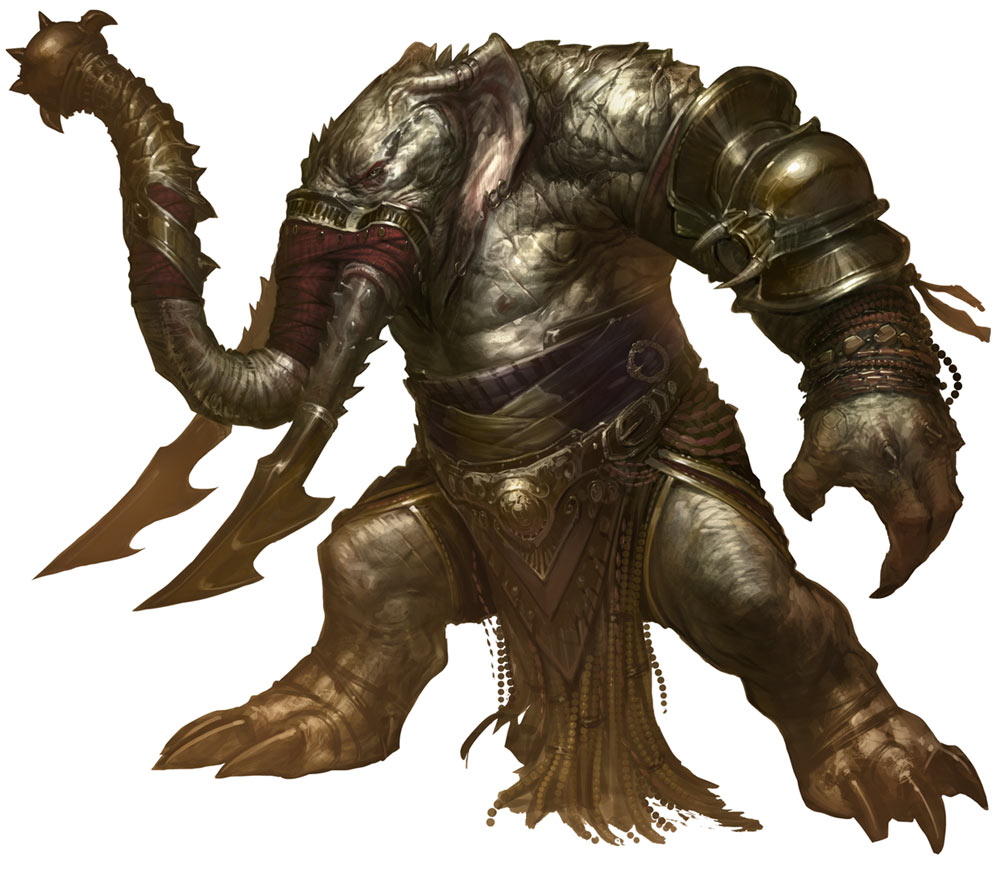 Elephantaur Art from God of War: Ascension
