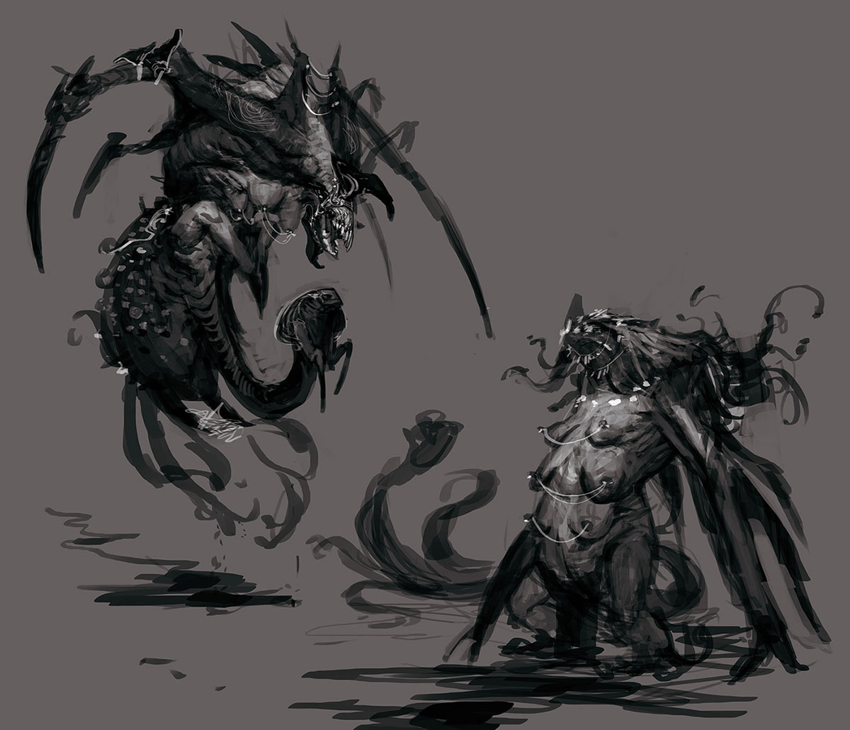 Fury Monster Art from God of War: Ascension