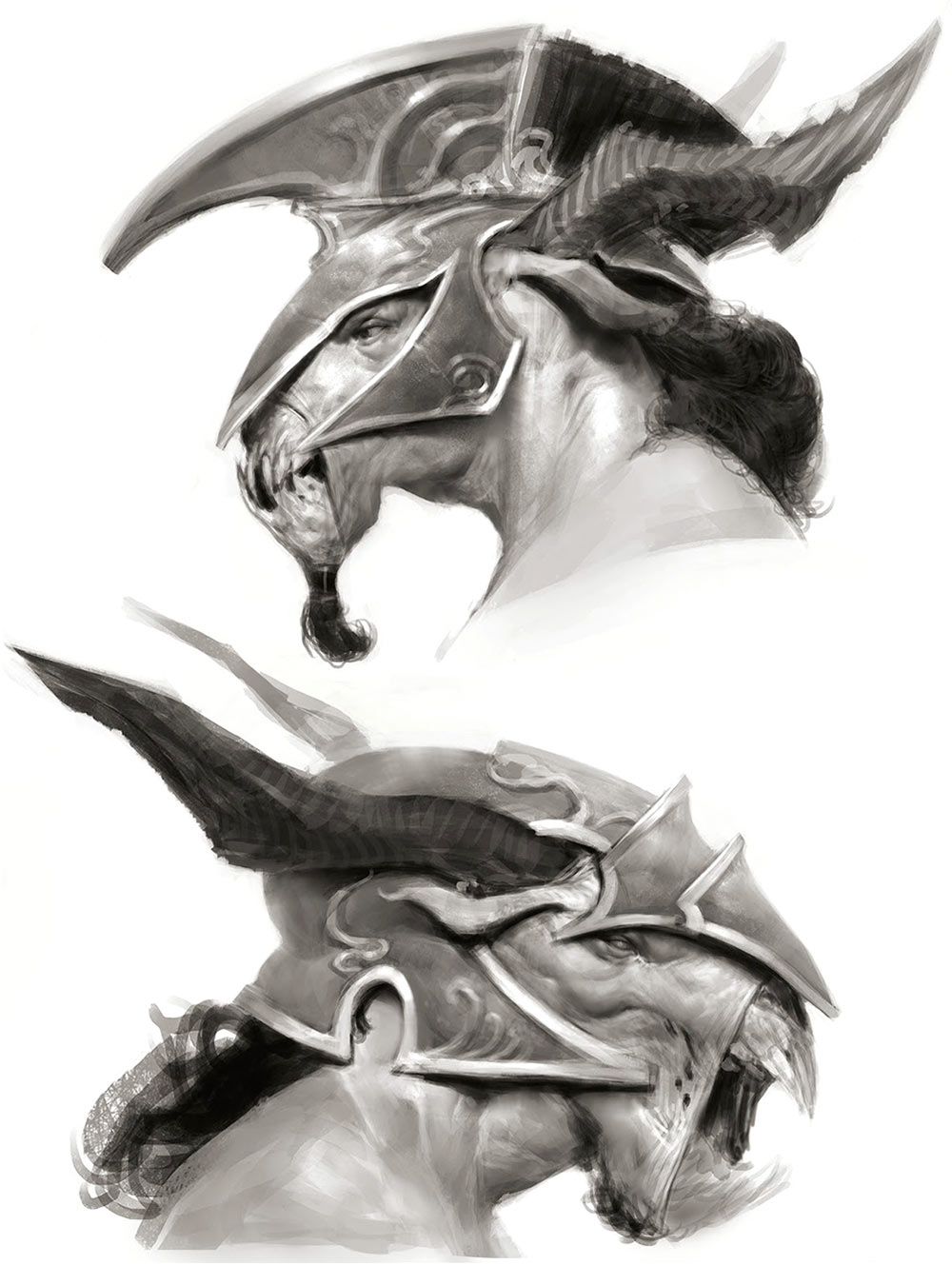 Grunt Helms Art from God of War: Ascension
