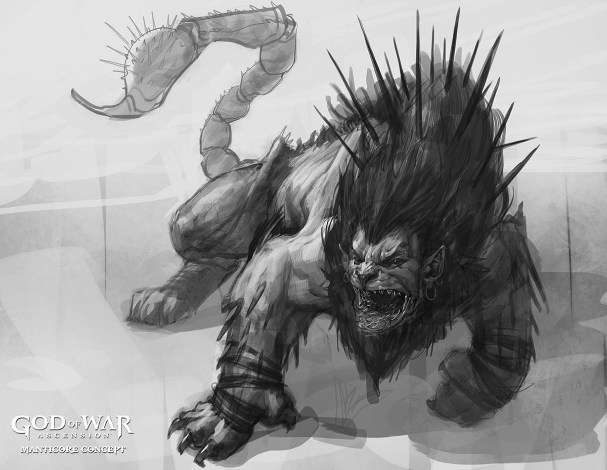 Manticore Concept Art from God of War: Ascension