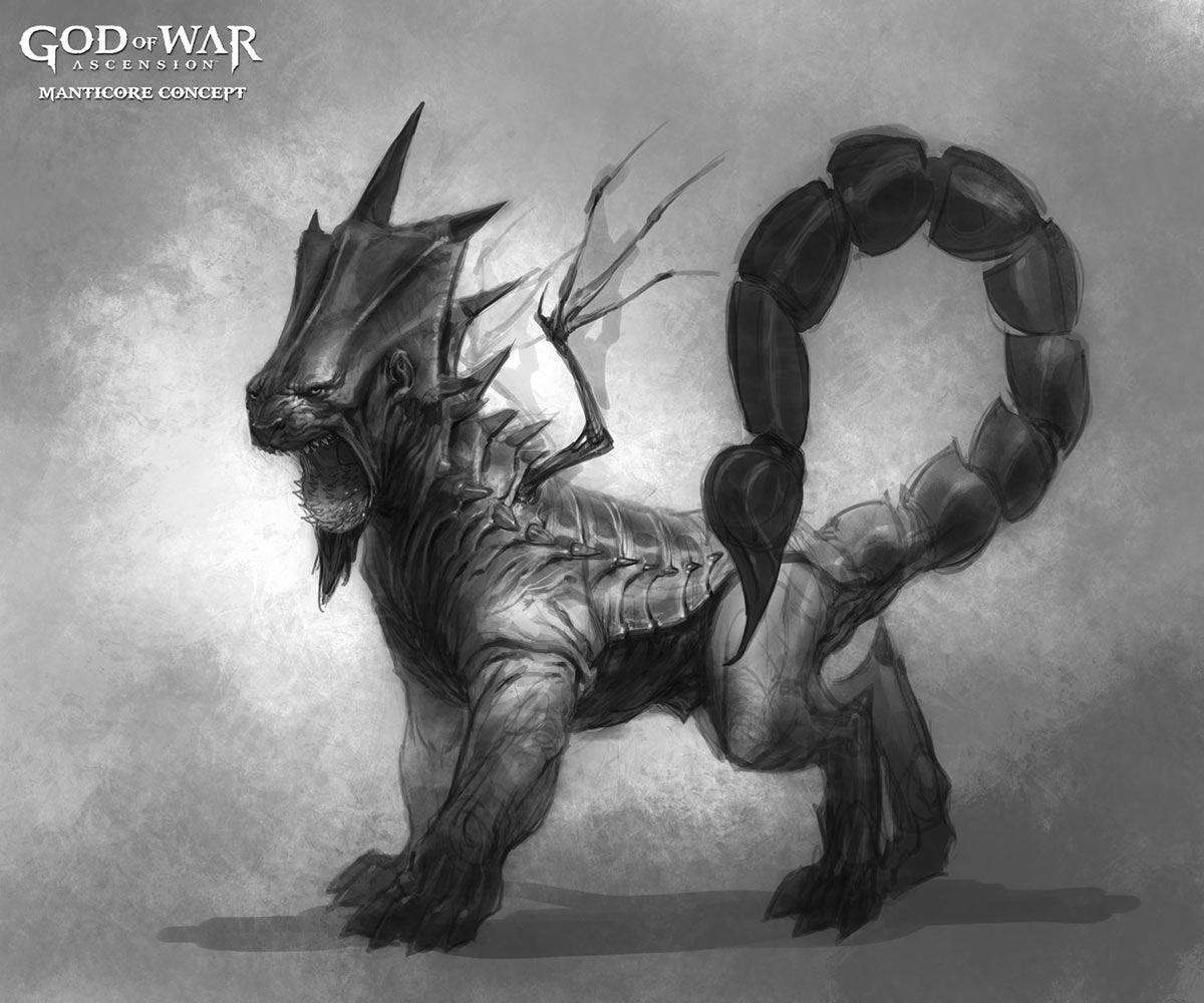 Manticore Concept Art from God of War: Ascension