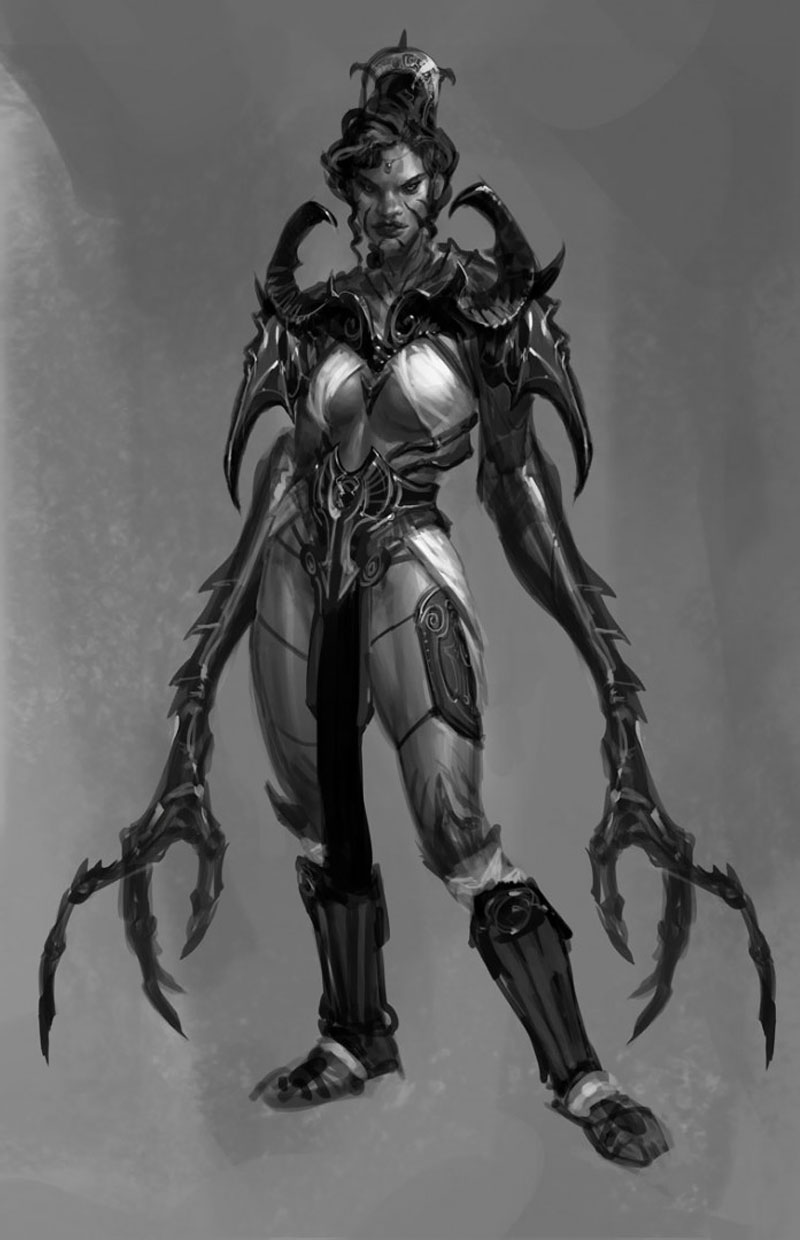 Megaera Early Concept Art from God of War: Ascension