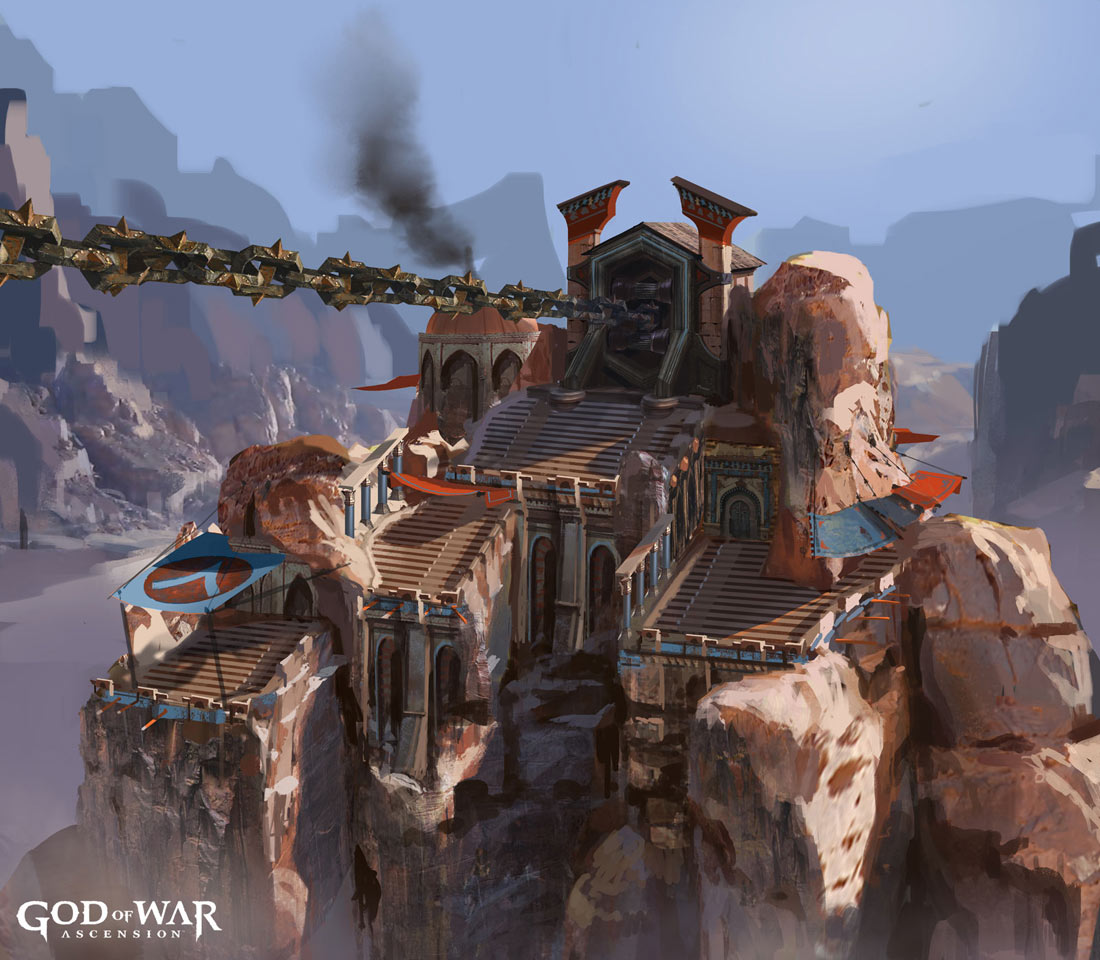 Mountaintop Concept Art from God of War: Ascension