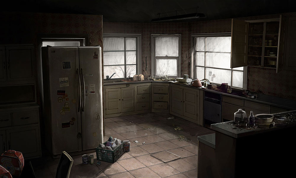 Taxidermist Kitchen Art from Heavy Rain