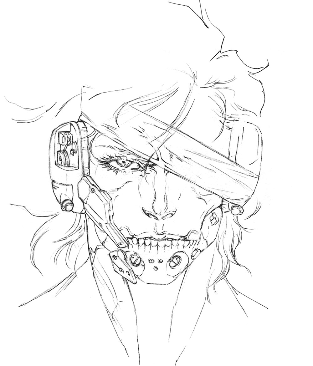 Raiden Face Concept Art from Metal Gear Rising: Revengeance