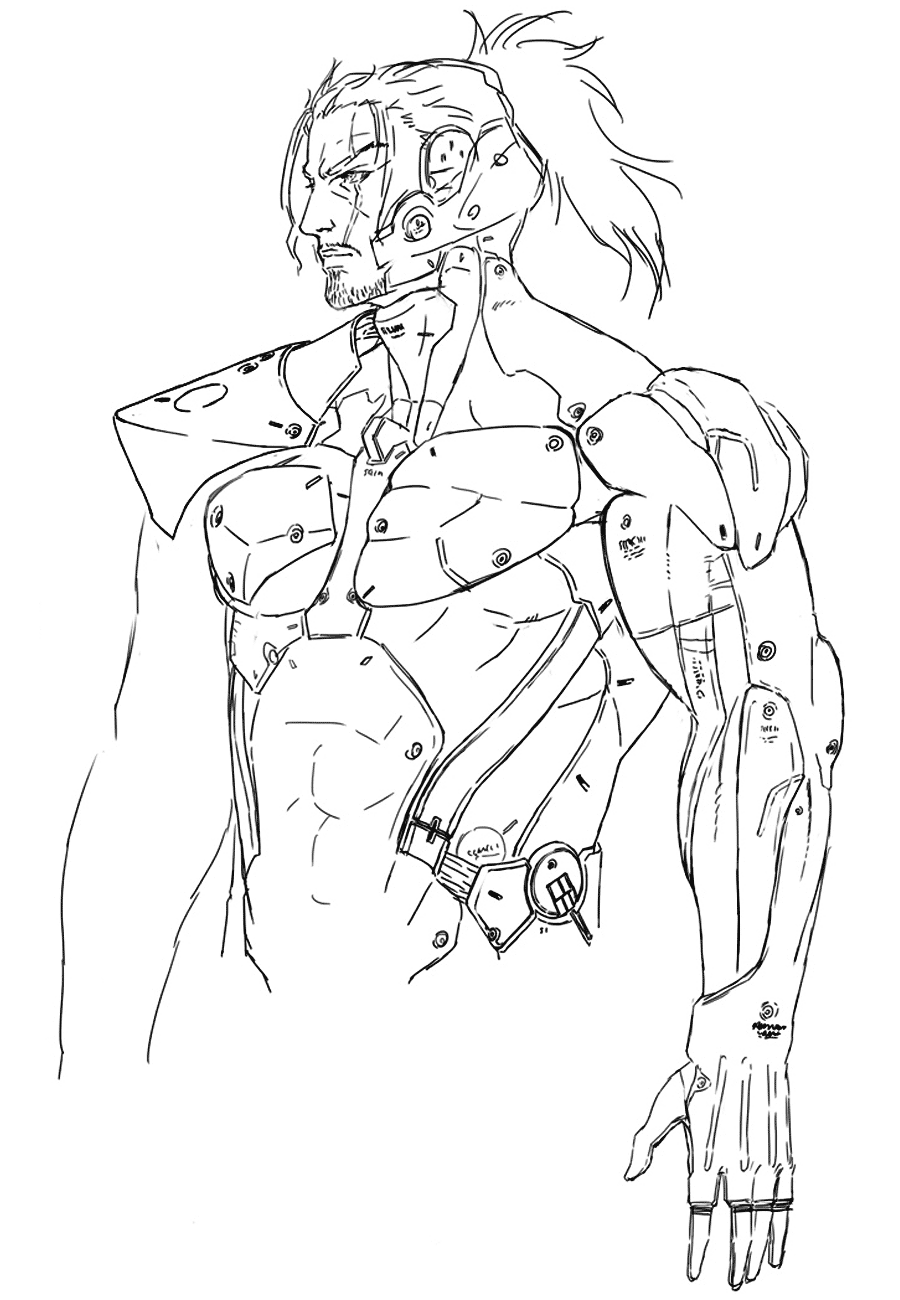 Samuel Body Sketch from Metal Gear Rising: Revengeance