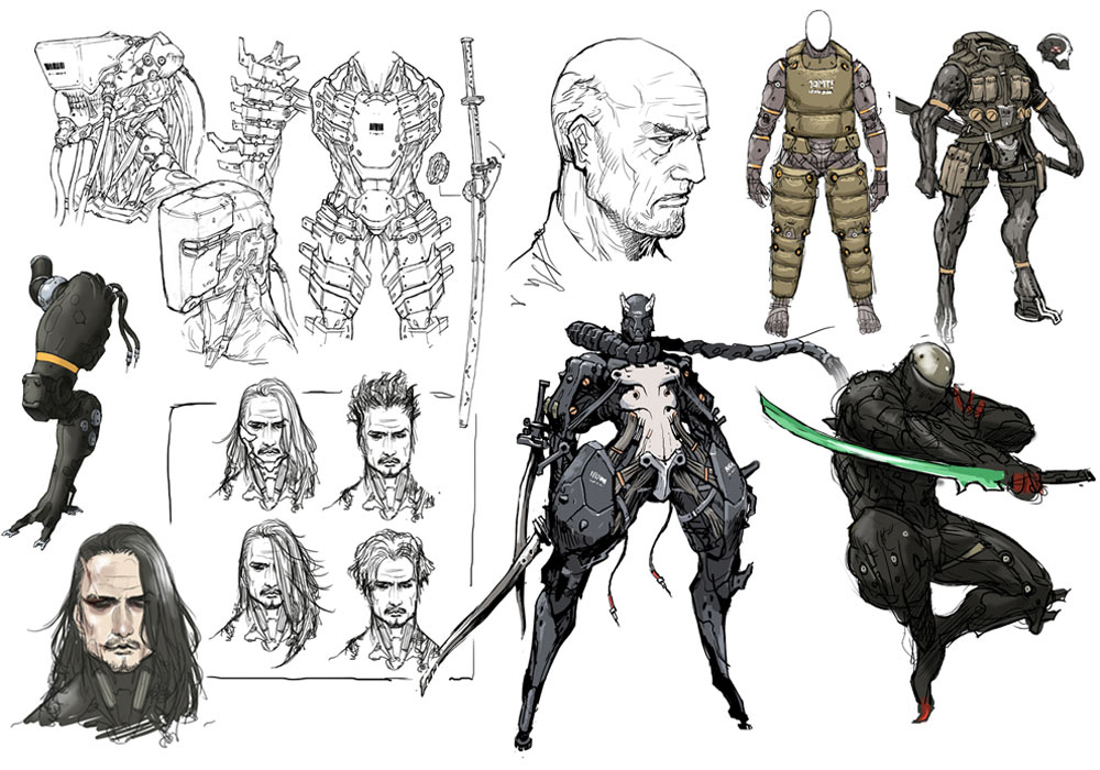Samurai Ideation Art from Metal Gear Rising: Revengeance