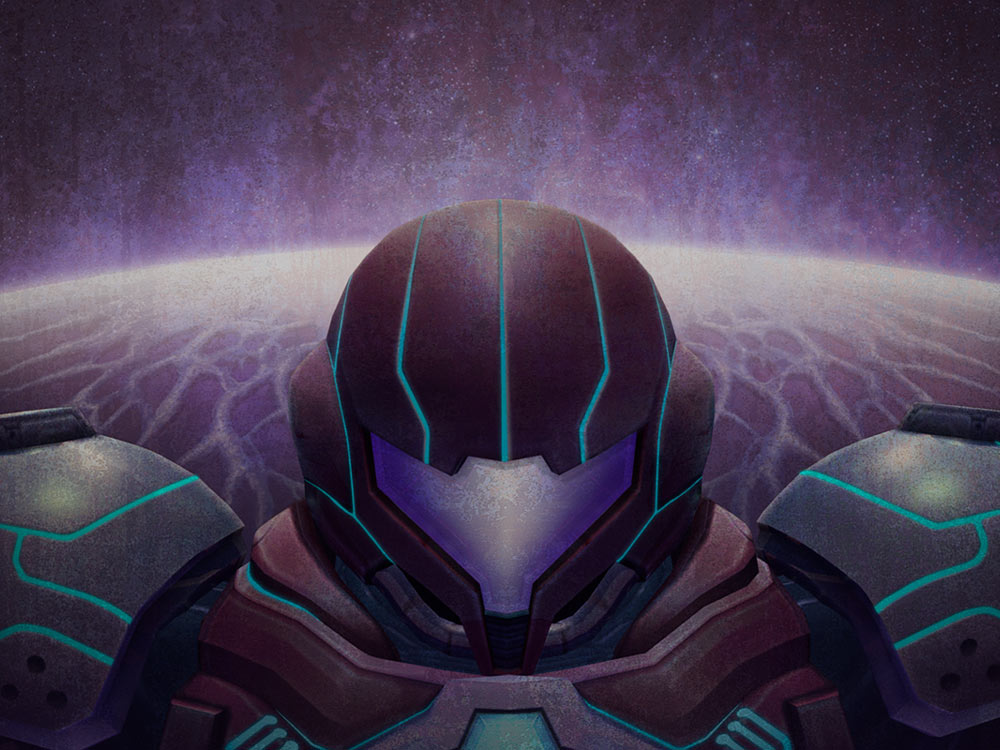 Samus Head Art from Metroid Prime 3: Corruption