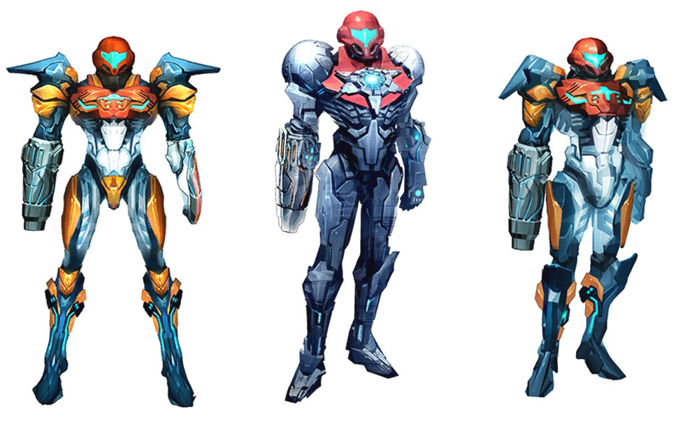 Samus PED Suit Concept Art from Metroid Prime 3: Corruption