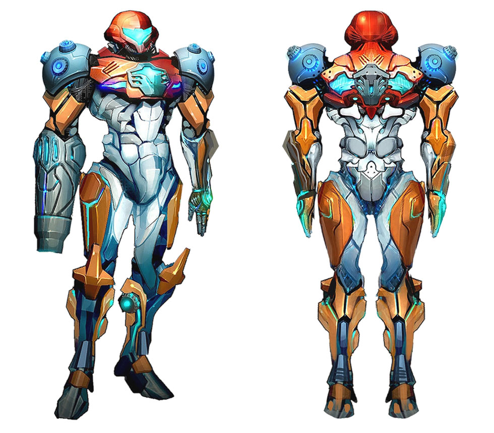 Samus PED Suit Design Art from Metroid Prime 3: Corruption