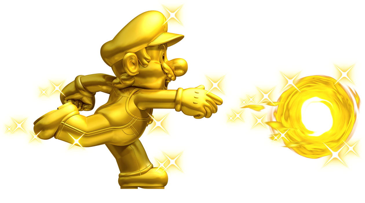 Gold Mario Art from New Super Mario Bros. 2