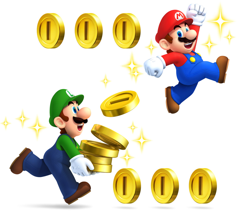 Luigi & Mario Art from New Super Mario Bros. 2