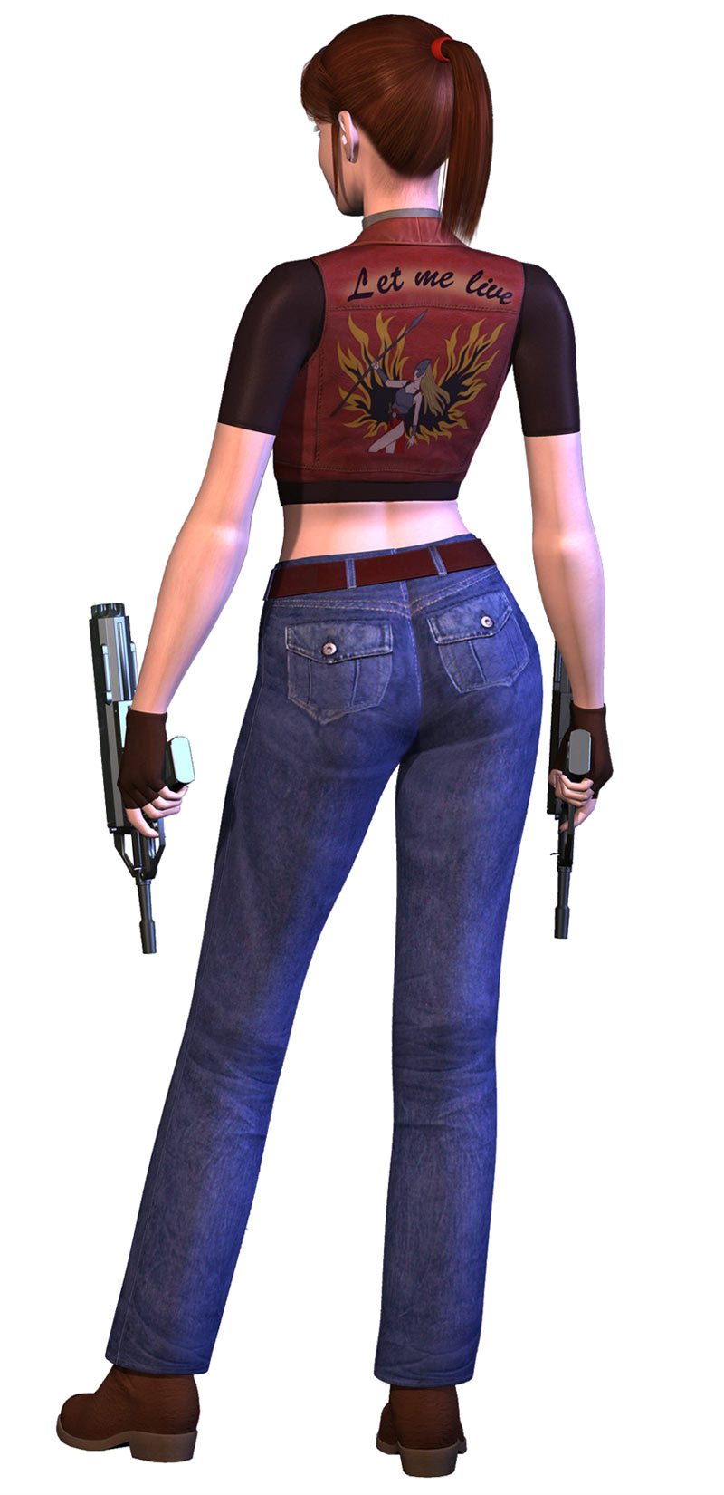 Claire Redfield Backside Art from Resident Evil: Code Veronica