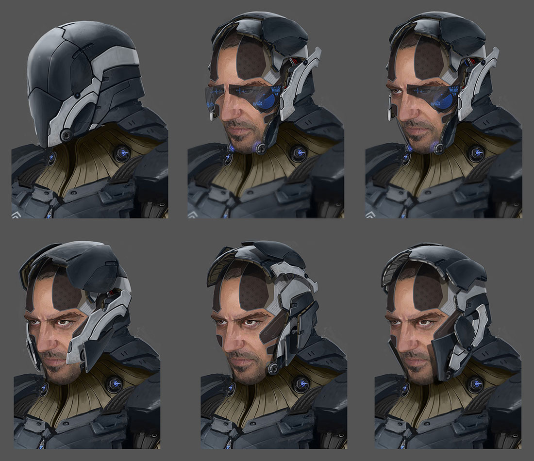 Enforcer Helmet Art from Remember Me