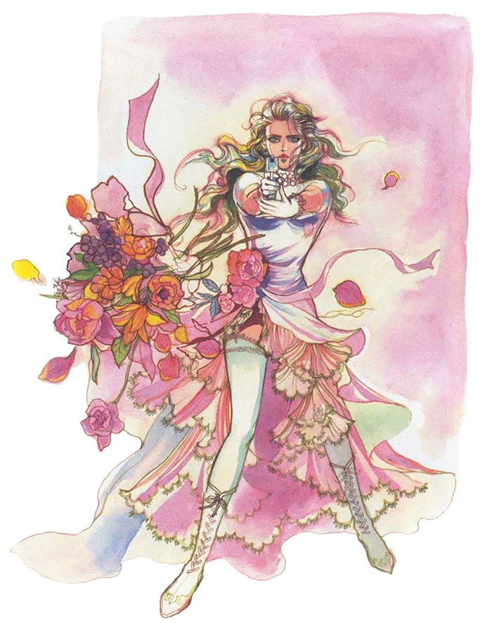 Emilia Wedding Dress Art from SaGa Frontier