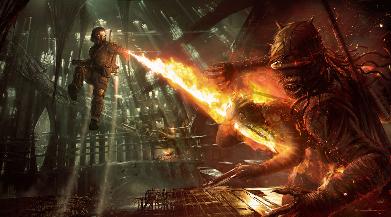Boba Fett Action Art from Star Wars 1313