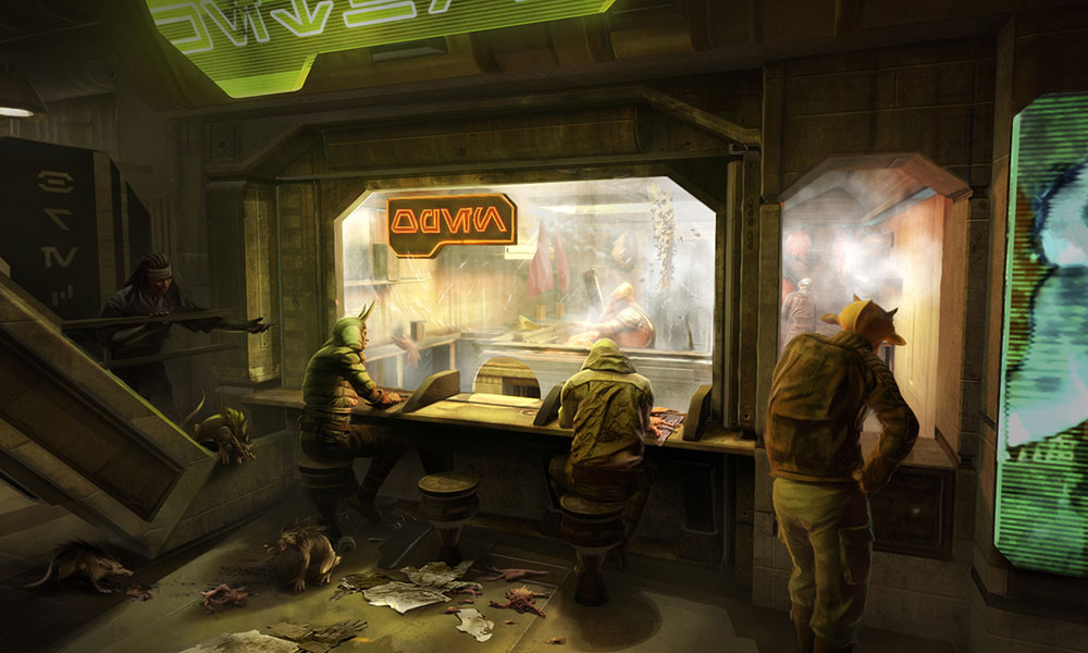 Food Shop Order Window Art from Star Wars 1313