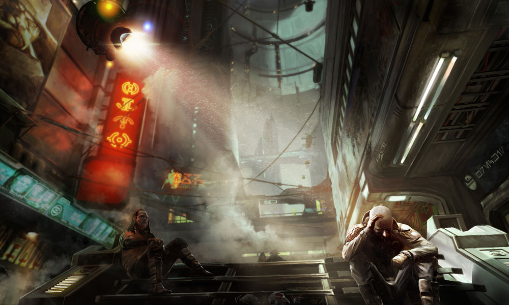 Loiters on Steps Art from Star Wars 1313