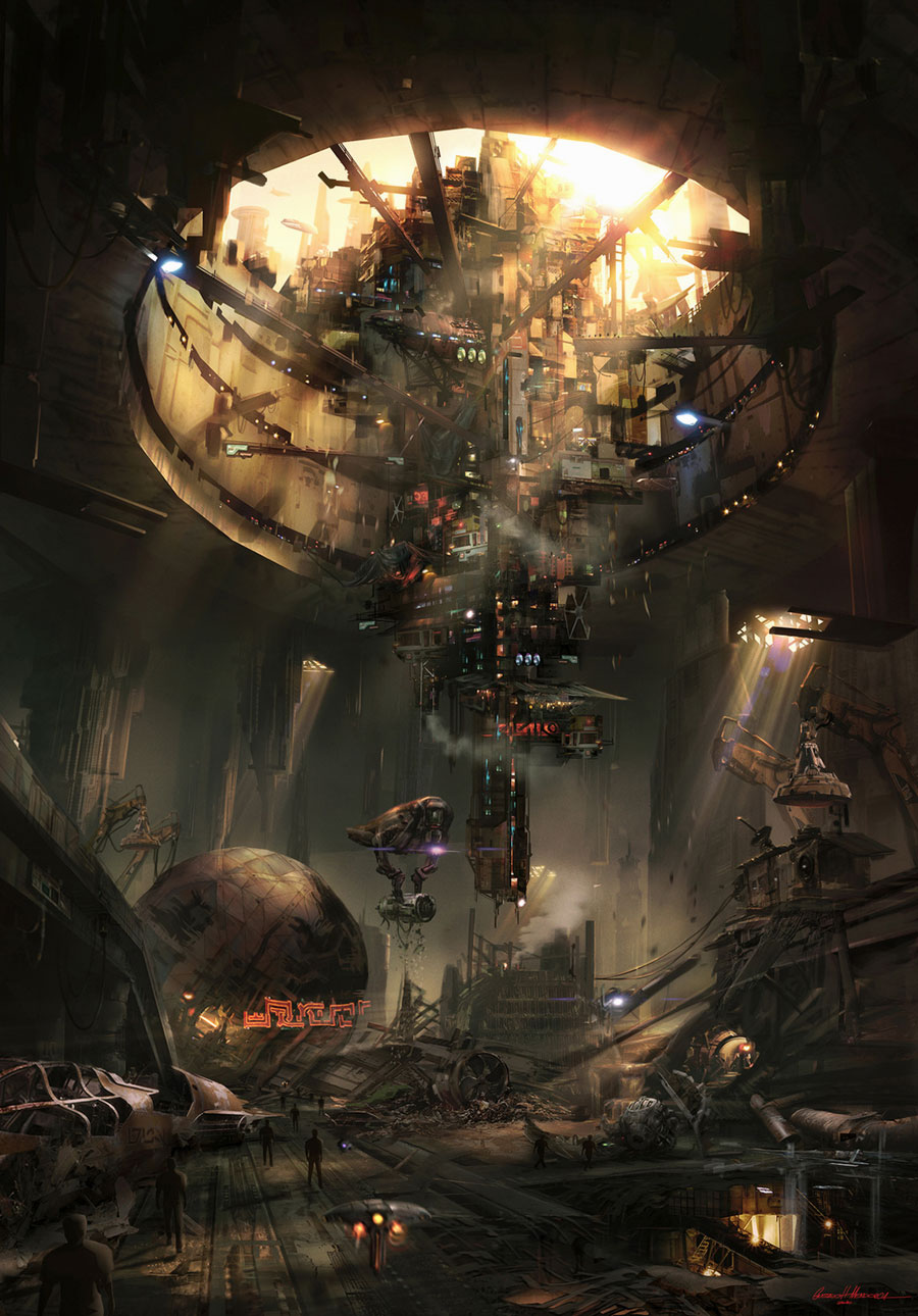 Slum Concept Art from Star Wars 1313
