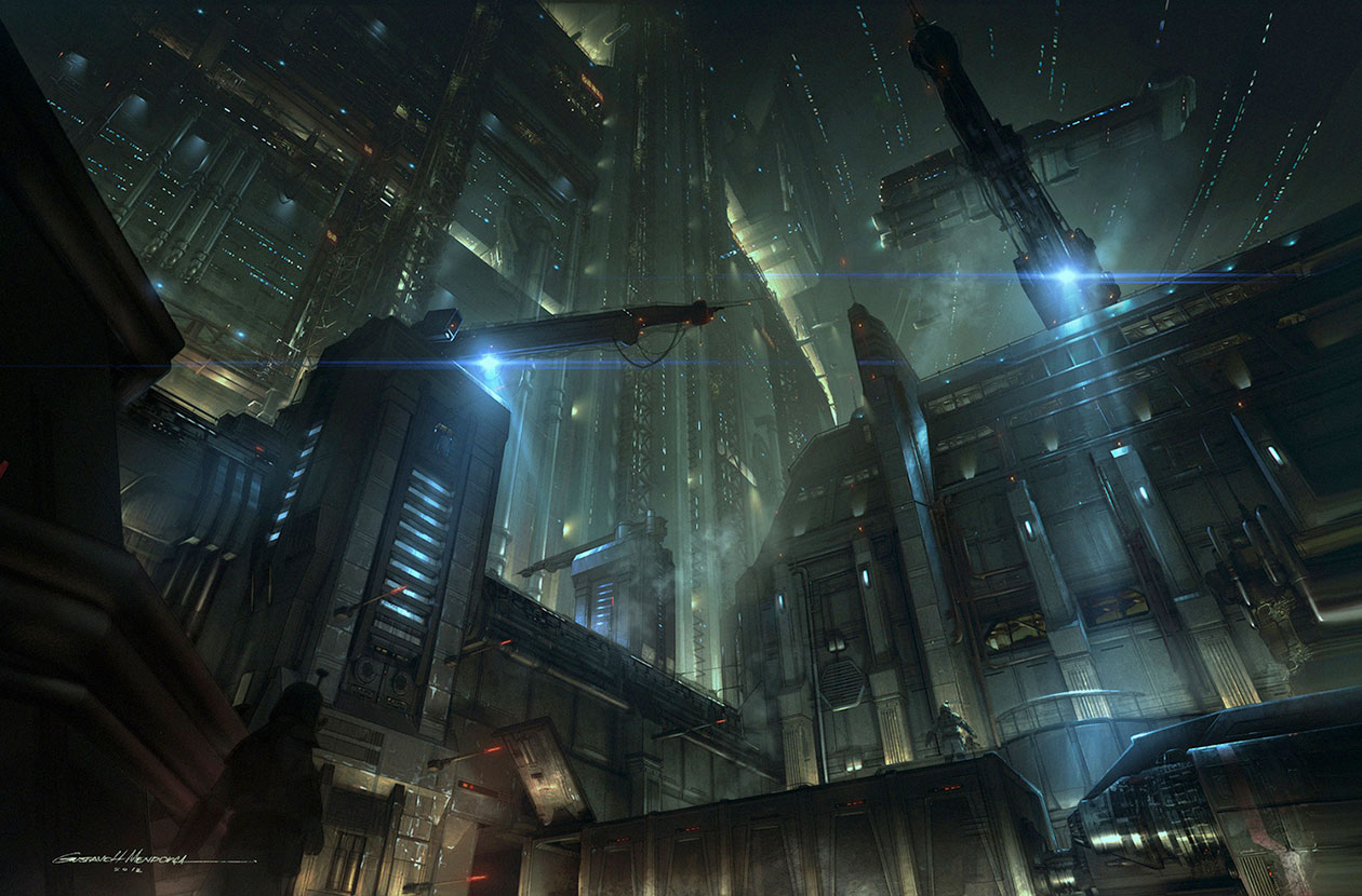 Warehouse District Art from Star Wars 1313