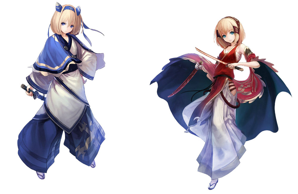 Ayame & Ran Art from Akai Katana