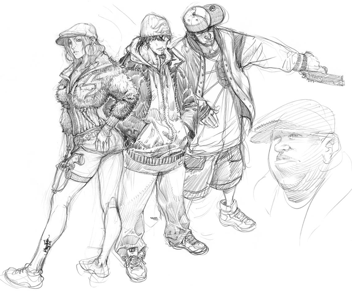 Character Sketches from All Points Bulletin