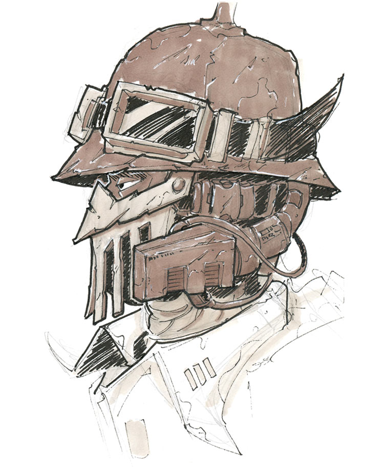 Bandit Head Art from Borderlands 2