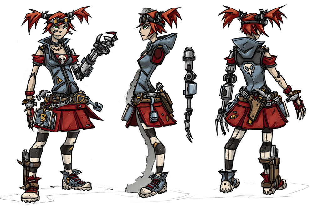 Gaige, Mechromancer Art from Borderlands 2