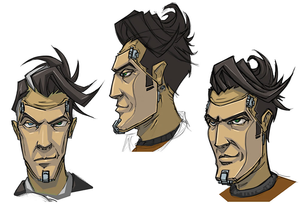 Handsome Jack Head Art from Borderlands 2