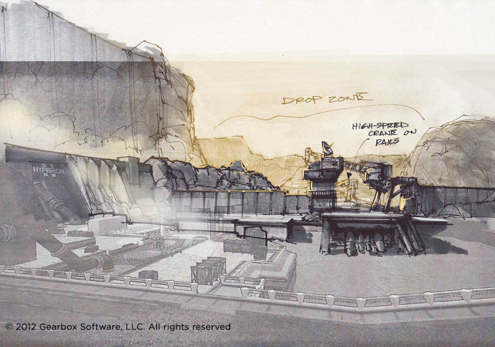 Hyperion Dam Art from Borderlands 2