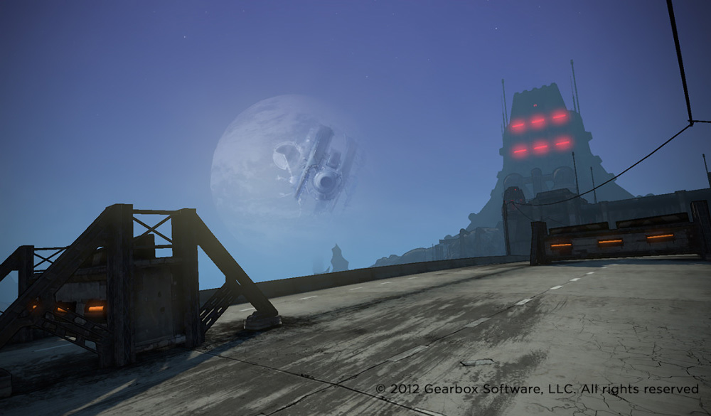 Hyperion Moon Base Landscape Art from Borderlands 2