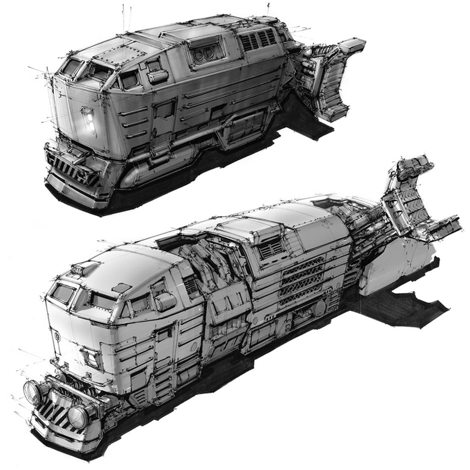 Lynchwood Train Final Art from Borderlands 2