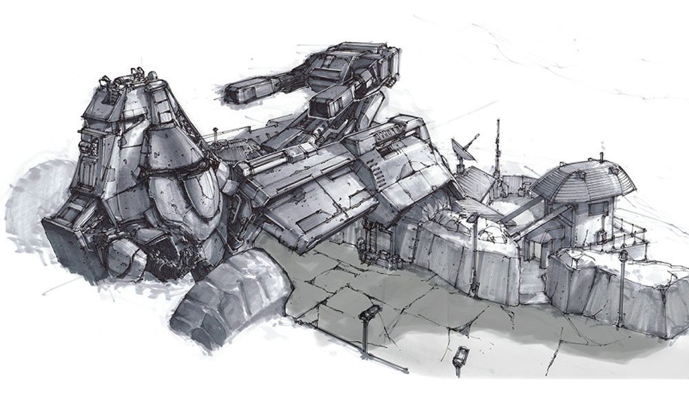 Sanctuary Vehicle Gate Art from Borderlands 2