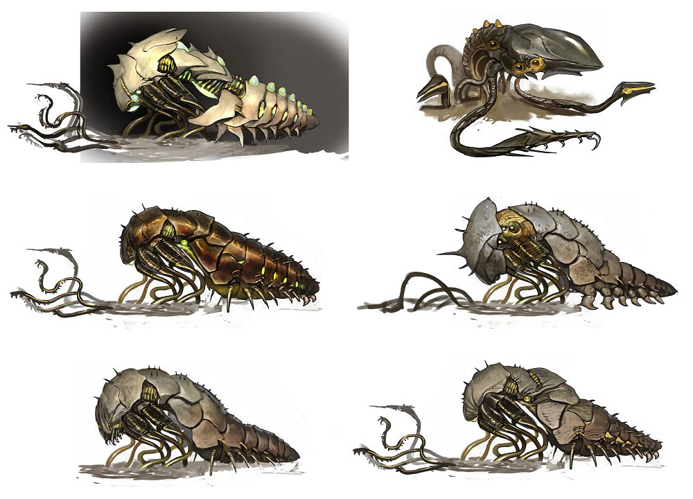 Squid Worms Art from Borderlands 2